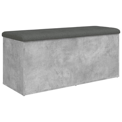 Storage Bench Concrete Grey 102x42x45 cm Engineered Wood