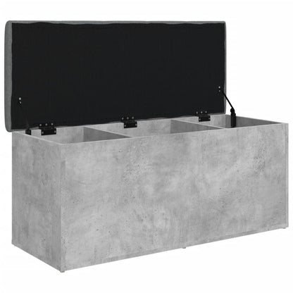 Storage Bench Concrete Grey 102x42x45 cm Engineered Wood