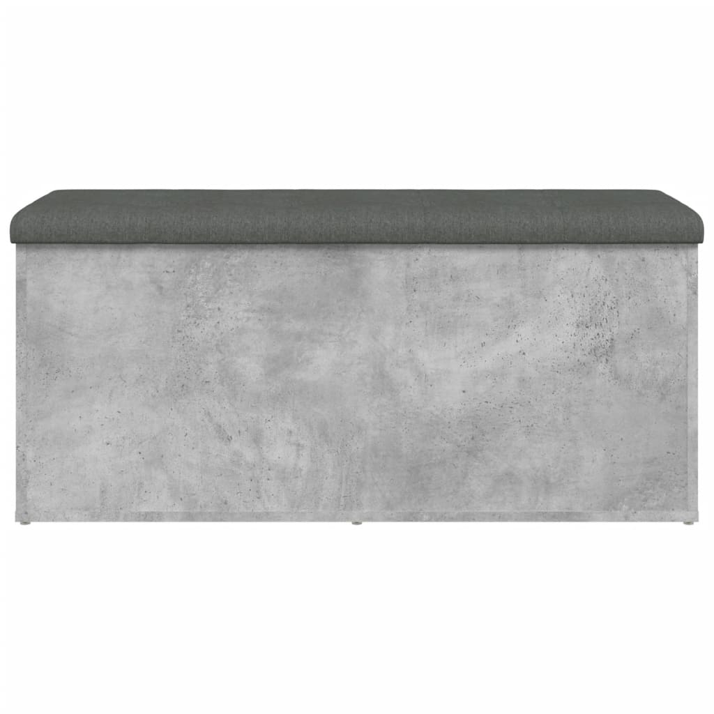 Storage Bench Concrete Grey 102x42x45 cm Engineered Wood