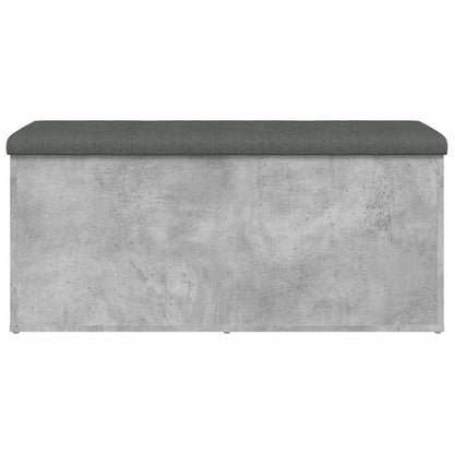 Storage Bench Concrete Grey 102x42x45 cm Engineered Wood