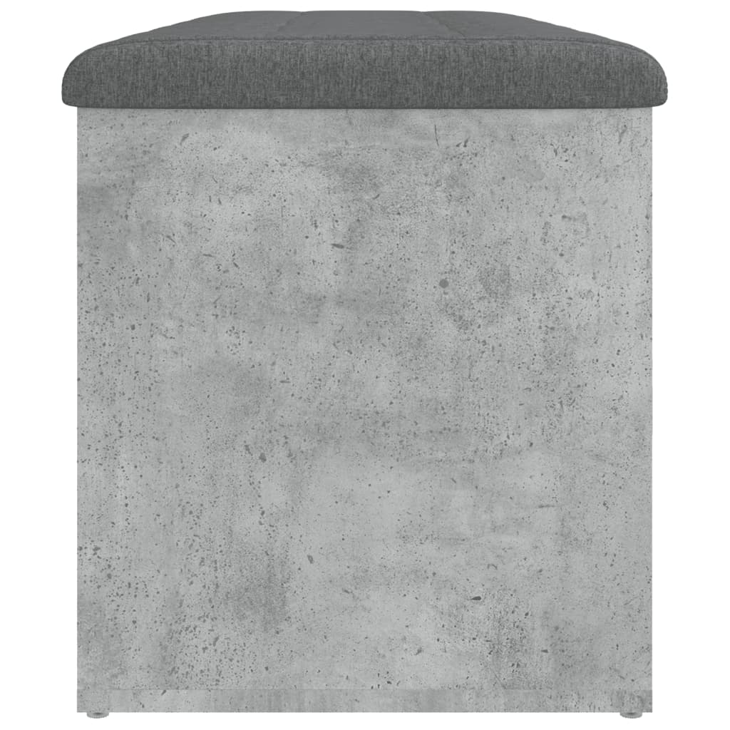 Storage Bench Concrete Grey 102x42x45 cm Engineered Wood