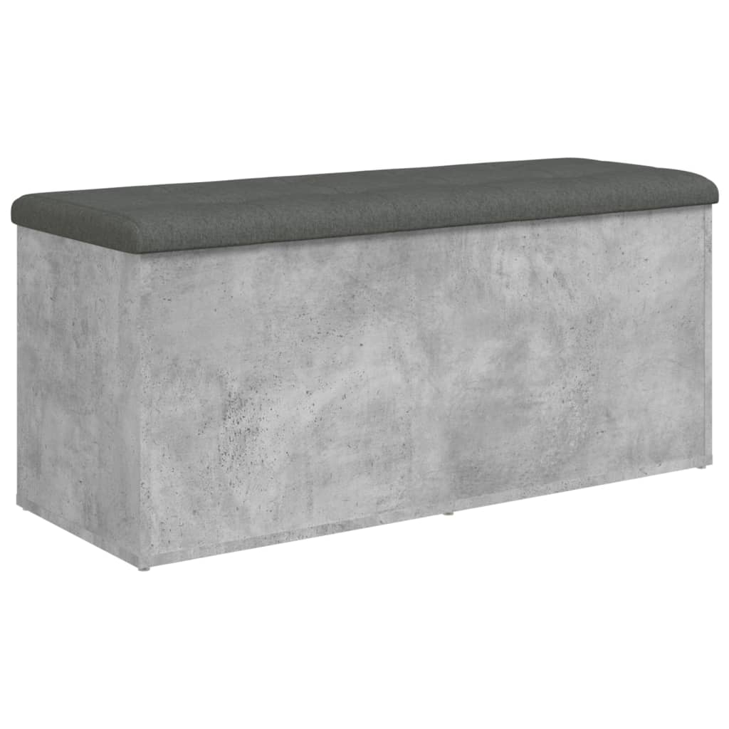 Storage Bench Concrete Grey 102x42x45 cm Engineered Wood