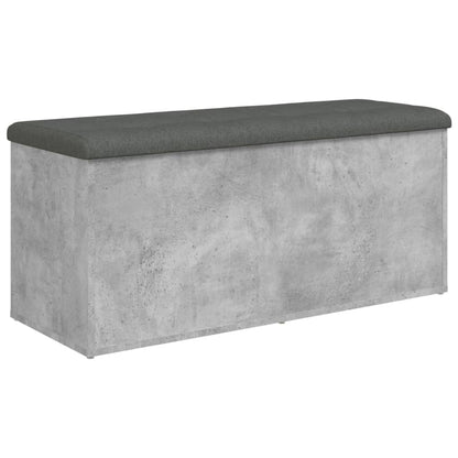Storage Bench Concrete Grey 102x42x45 cm Engineered Wood