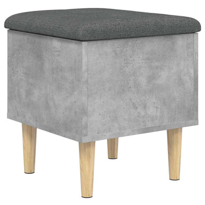 Storage Bench Concrete Grey 42x42x46 cm Engineered Wood