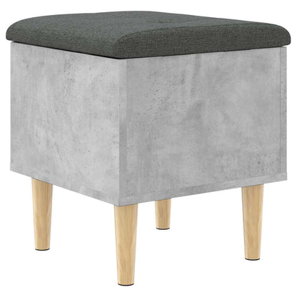 Storage Bench Concrete Grey 42x42x46 cm Engineered Wood