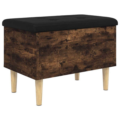 Storage Bench Smoked Oak 62x42x46 cm Engineered Wood