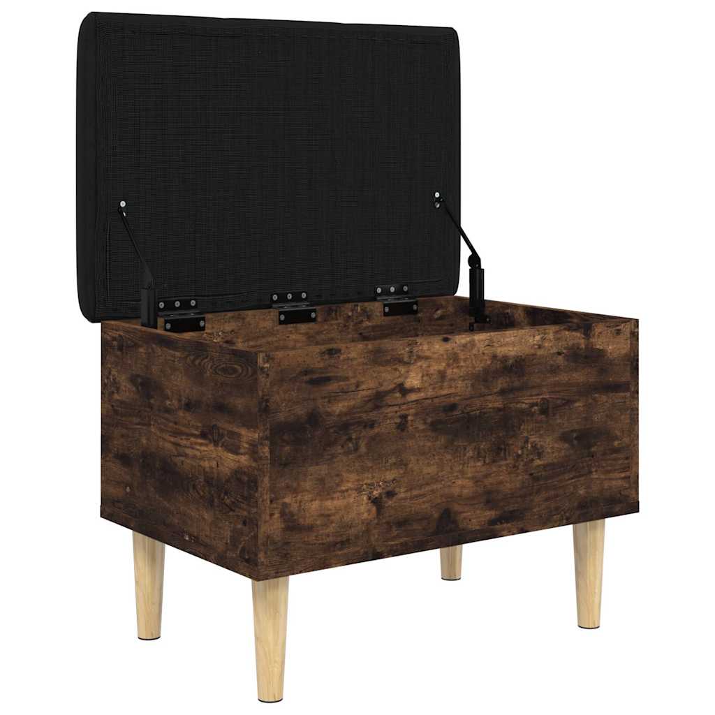 Storage Bench Smoked Oak 62x42x46 cm Engineered Wood