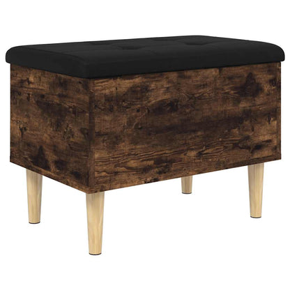 Storage Bench Smoked Oak 62x42x46 cm Engineered Wood