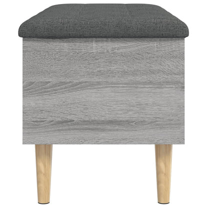 Storage Bench Grey Sonoma 82x42x46 cm Engineered Wood