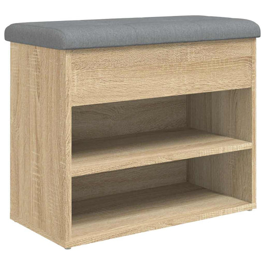 Shoe Bench Sonoma Oak 62x32x50 cm Engineered Wood