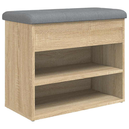 Shoe Bench Sonoma Oak 62x32x50 cm Engineered Wood