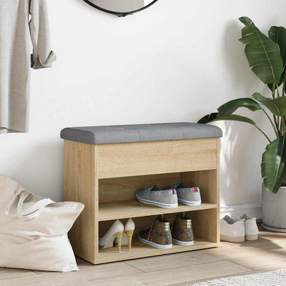 Shoe Bench Sonoma Oak 62x32x50 cm Engineered Wood