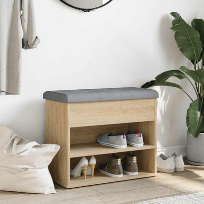 Shoe Bench Sonoma Oak 62x32x50 cm Engineered Wood