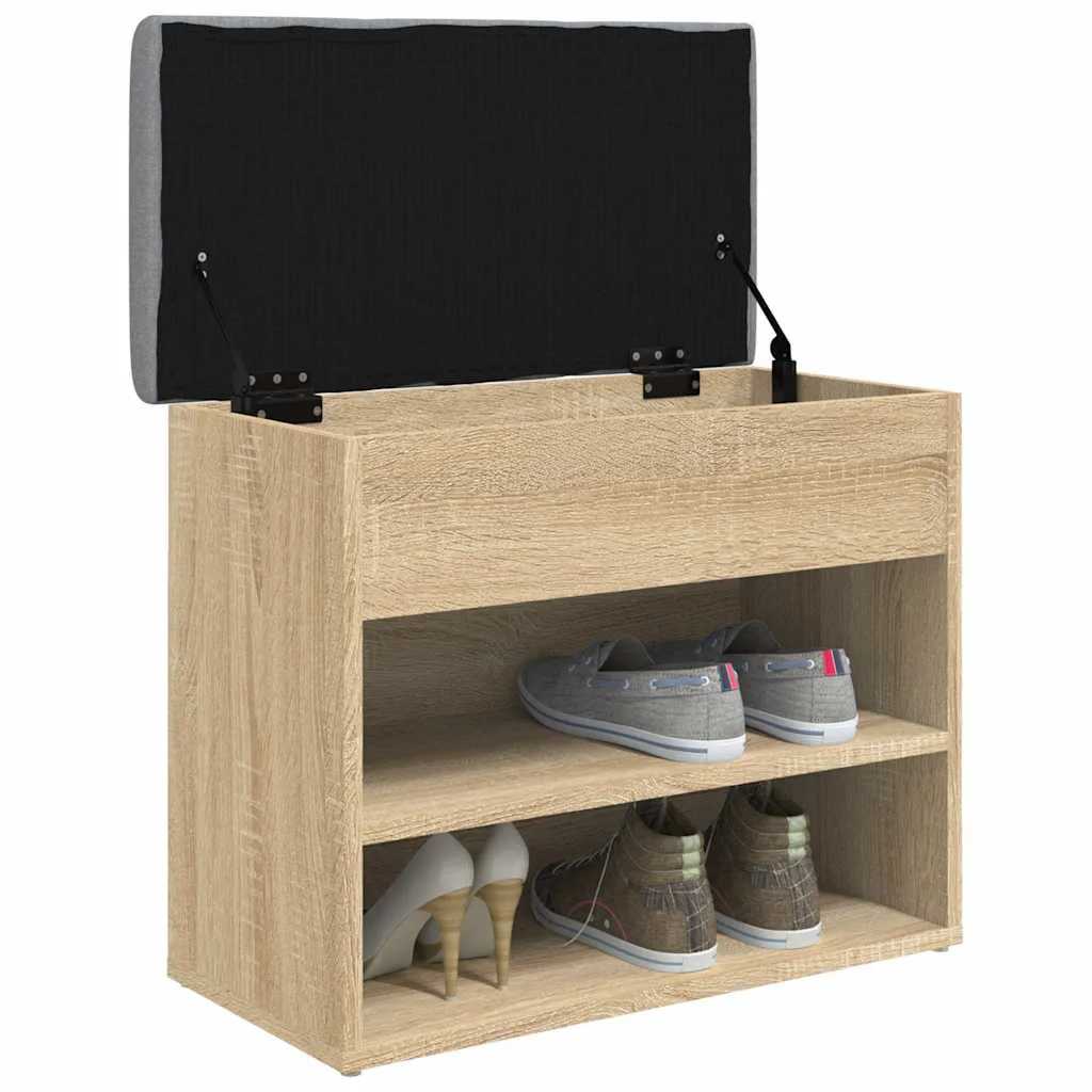 Shoe Bench Sonoma Oak 62x32x50 cm Engineered Wood