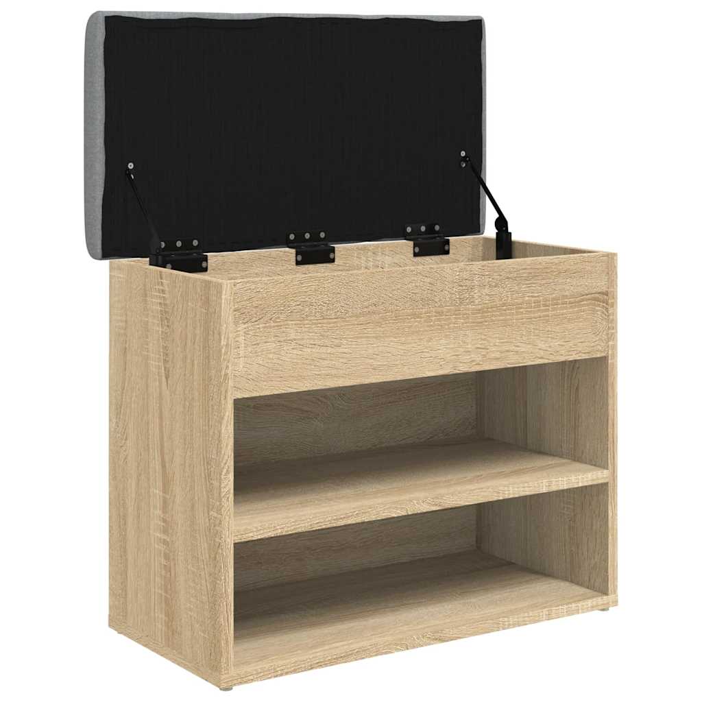 Shoe Bench Sonoma Oak 62x32x50 cm Engineered Wood