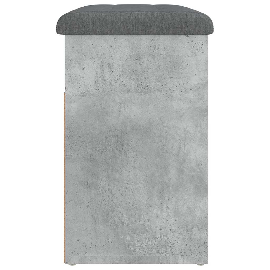 Shoe Bench Concrete Grey 62x32x50 cm Engineered Wood