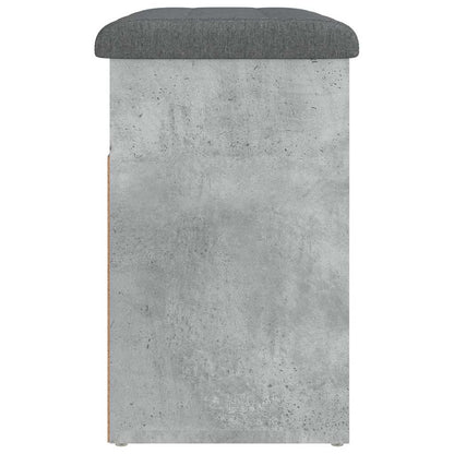 Shoe Bench Concrete Grey 62x32x50 cm Engineered Wood