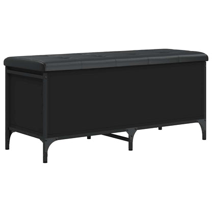 Storage Bench Black 102x42x45 cm Engineered Wood