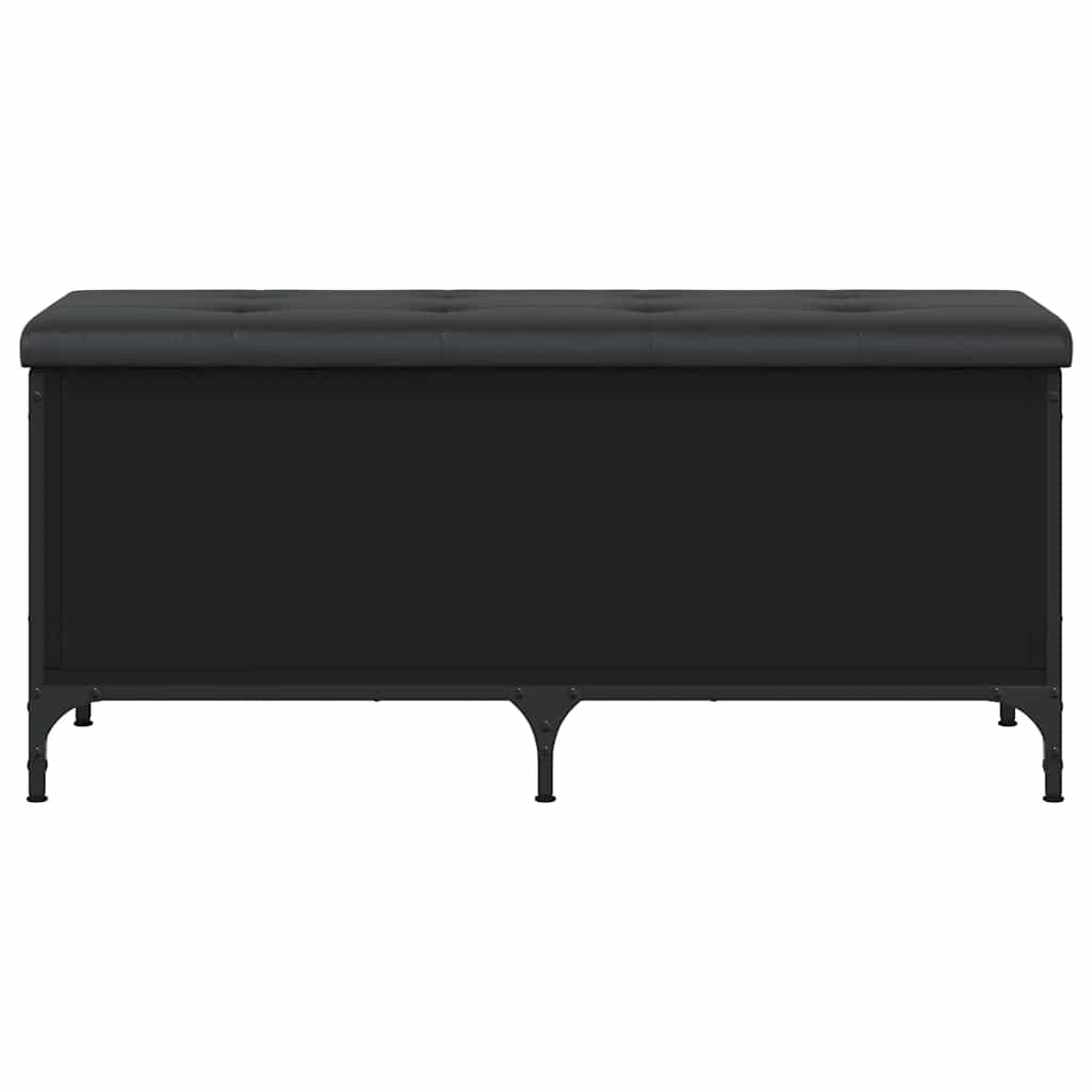 Storage Bench Black 102x42x45 cm Engineered Wood