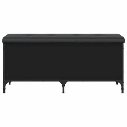 Storage Bench Black 102x42x45 cm Engineered Wood