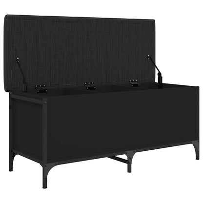 Storage Bench Black 102x42x45 cm Engineered Wood