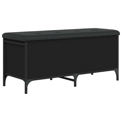 Storage Bench Black 102x42x45 cm Engineered Wood