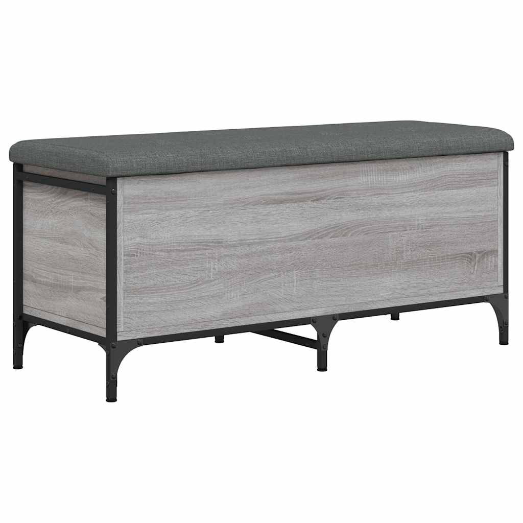 Storage Bench Grey Sonoma 102x42x45 cm Engineered Wood