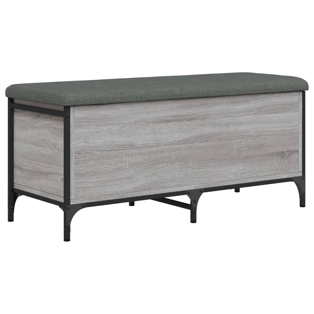 Storage Bench Grey Sonoma 102x42x45 cm Engineered Wood