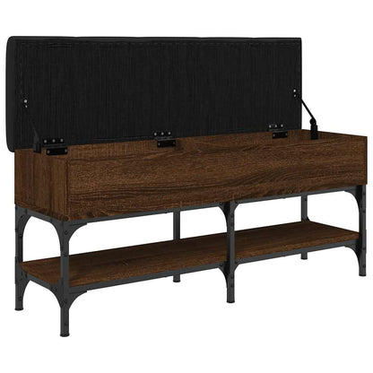 Shoe Bench Brown Oak 102x32x45 cm Engineered Wood