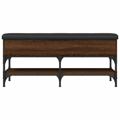 Shoe Bench Brown Oak 102x32x45 cm Engineered Wood