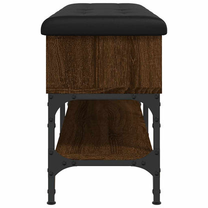 Shoe Bench Brown Oak 102x32x45 cm Engineered Wood