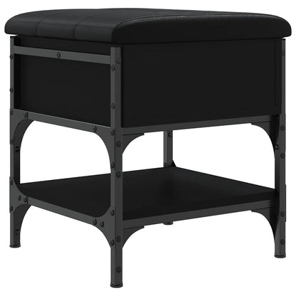 Shoe Bench Black 42x42x45 cm Engineered Wood