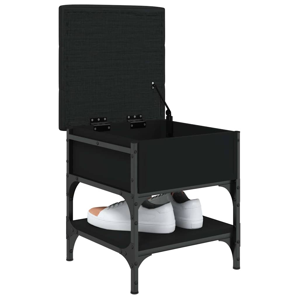Shoe Bench Black 42x42x45 cm Engineered Wood