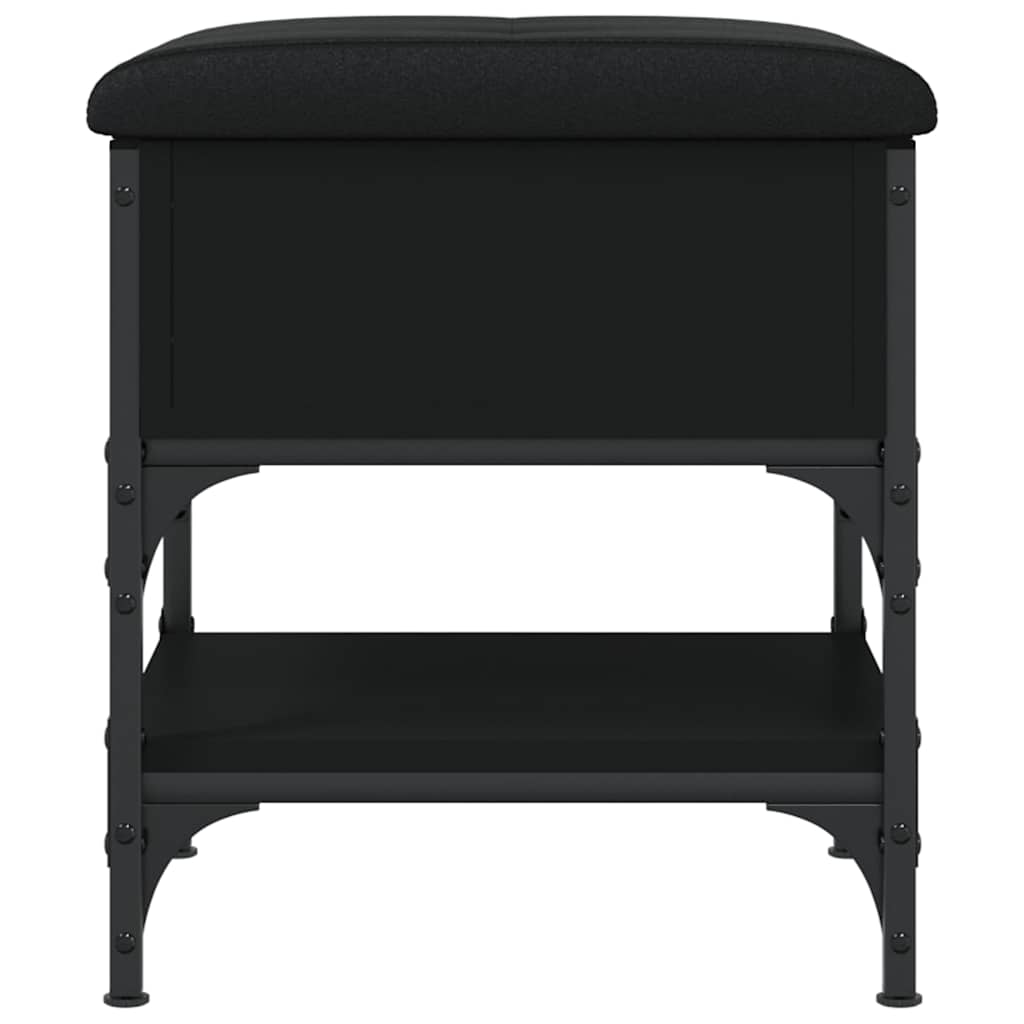 Shoe Bench Black 42x42x45 cm Engineered Wood