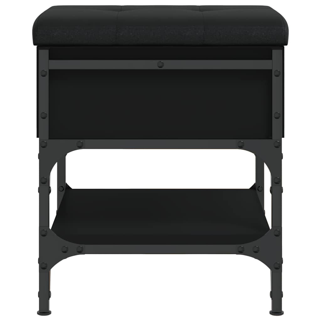 Shoe Bench Black 42x42x45 cm Engineered Wood