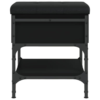 Shoe Bench Black 42x42x45 cm Engineered Wood