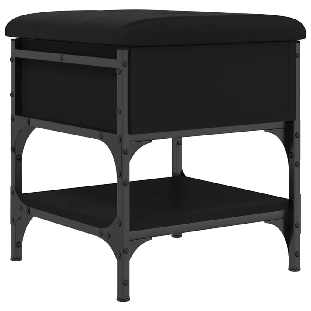 Shoe Bench Black 42x42x45 cm Engineered Wood