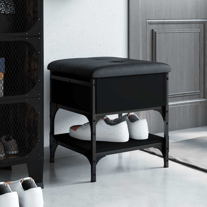 Shoe Bench Black 42x42x45 cm Engineered Wood