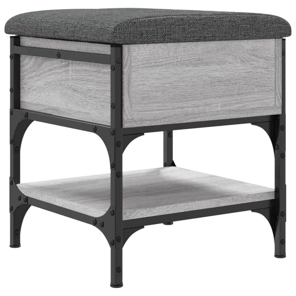 Shoe Bench Grey Sonoma 42x42x45 cm Engineered Wood