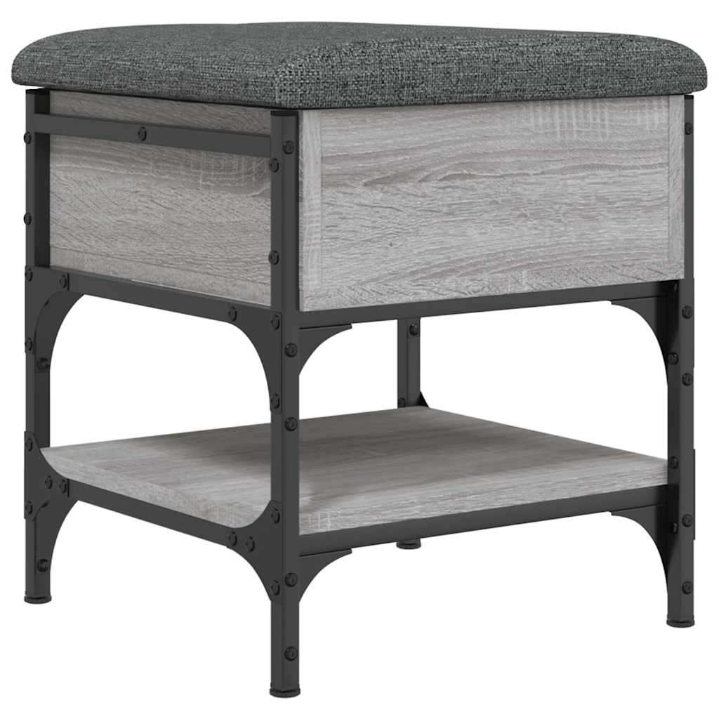Shoe Bench Grey Sonoma 42x42x45 cm Engineered Wood