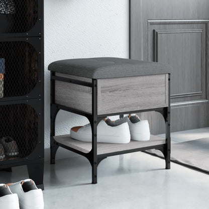 Shoe Bench Grey Sonoma 42x42x45 cm Engineered Wood