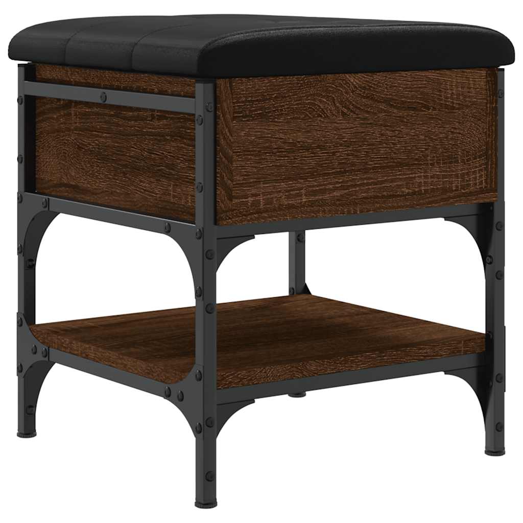 Shoe Bench Brown Oak 42x42x45 cm Engineered Wood