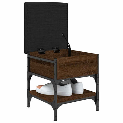Shoe Bench Brown Oak 42x42x45 cm Engineered Wood