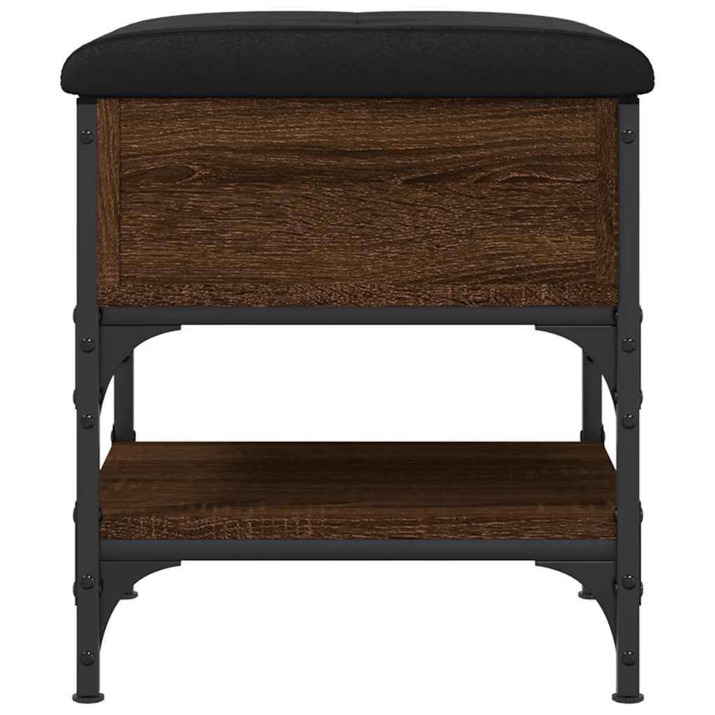 Shoe Bench Brown Oak 42x42x45 cm Engineered Wood