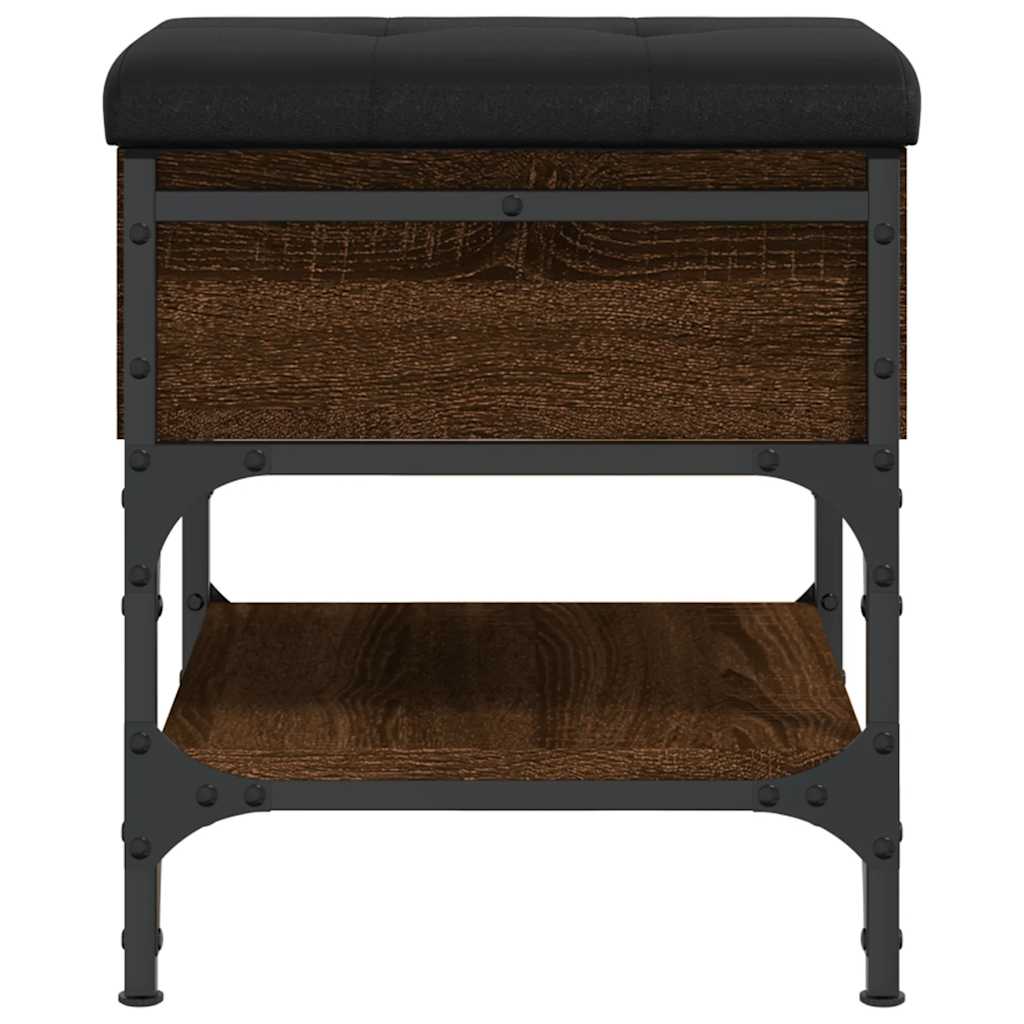 Shoe Bench Brown Oak 42x42x45 cm Engineered Wood