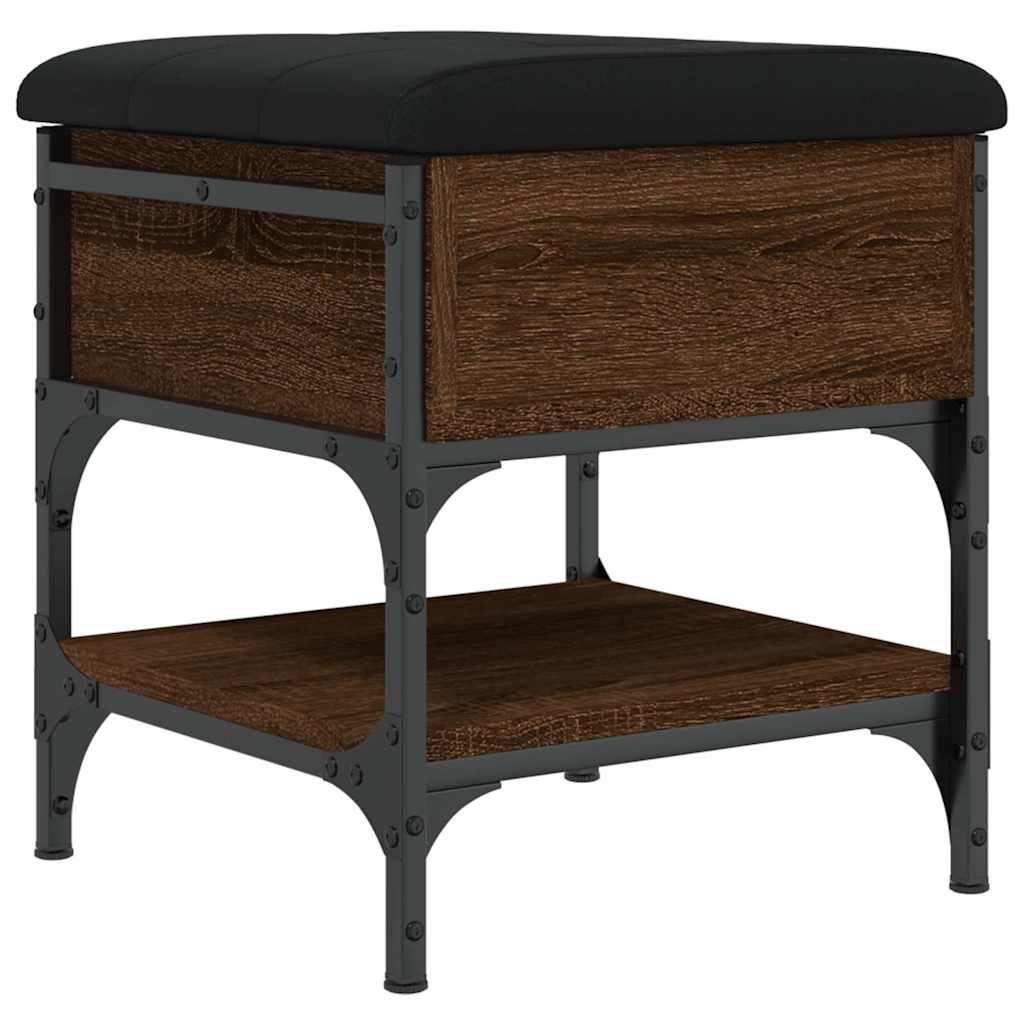 Shoe Bench Brown Oak 42x42x45 cm Engineered Wood