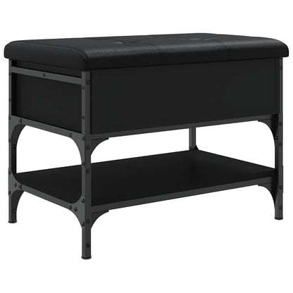 Shoe Bench Black 62x42x45 cm Engineered Wood