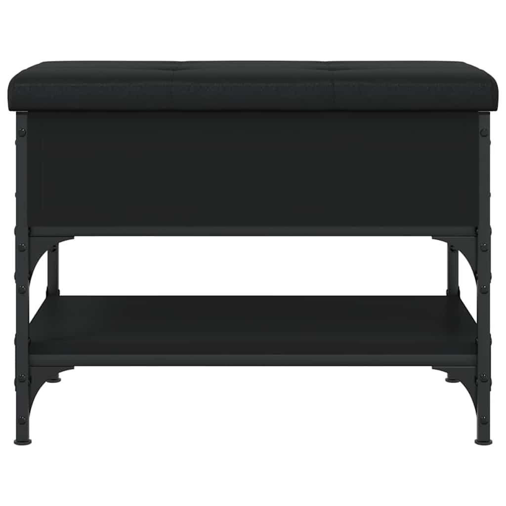 Shoe Bench Black 62x42x45 cm Engineered Wood