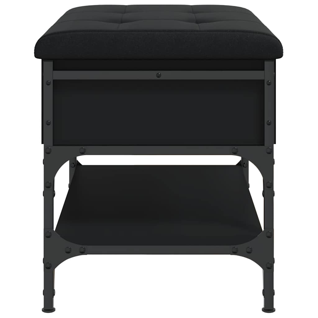 Shoe Bench Black 62x42x45 cm Engineered Wood