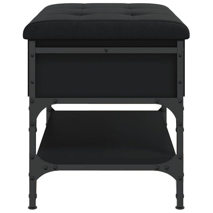 Shoe Bench Black 62x42x45 cm Engineered Wood